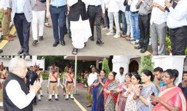 निवर्तमान राज्यपाल विश्वभूषण हरिचंदन को दी गई भावभीनी विदाई