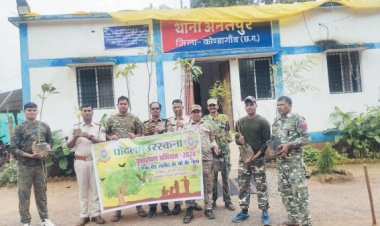 थाना अनंतपुर परिसर में पौधरोपण