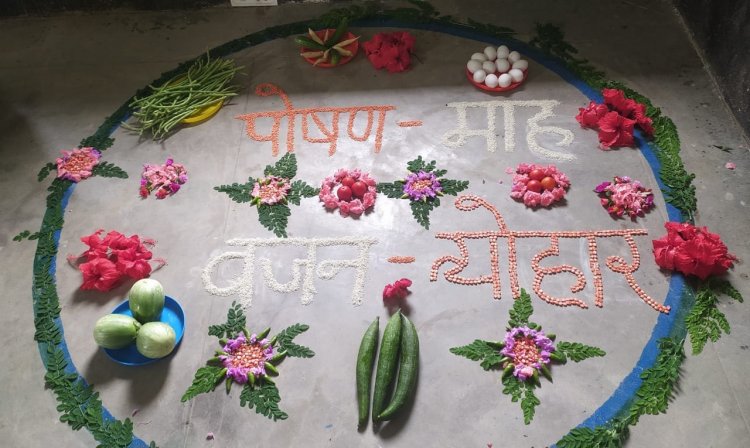 सीएम के निर्देश पर जिले को कुपोषण से मुक्त करने शुरू हुवे सार्थक प्रयास के तहत जशपुर जिले के लगभग 4315 आंगनबाड़ी केंद्रों में पोषण माह अभियान