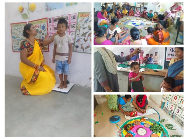 राष्ट्रीय पोषण माह अभियान में जशपुर जिला राज्य में पहले पायदान पर,आंगनबाड़ी केंद्रों में कराई जा रही विभिन्न गतिविधियां,01 से 30 सितम्बर तक पोषण माह अभियान हो रहा संचालित