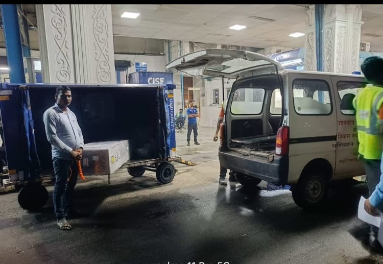 मुख्यमंत्री के प्रयास से पहुंचा मृतक संजय का शव पहुंचा सूंडरु,कर्नाटक से हवाई मार्ग से हुआ शव का परिवहन
