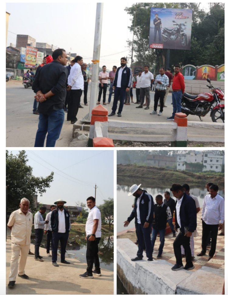 कलेक्टर श्री रोहित व्यास ने कुनकुरी नगर पंचायत क्षेत्र का किया निरीक्षण, साफ़-सफाई, स्ट्रीट लाइट, नागरिक सुविधाओं का लिया जायजा, व्यस्था दुरुस्त करने के दिए निर्देश, बेमताटोली से छठघाट तक सीसी रोड बनाने के लिए अधिकारियों को प्रस्ताव भेजने को कहा