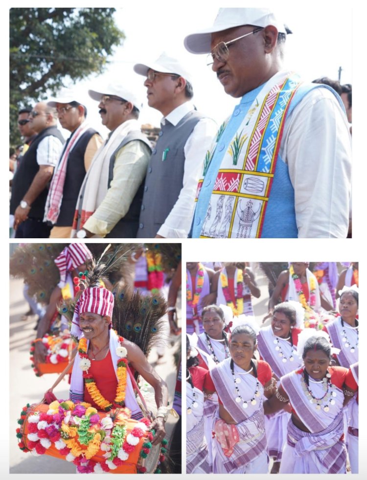 केन्द्रीय मंत्री डॉ. मांडविया एवं मुख्यमंत्री श्री विष्णु देव साय की अगुवाई में जशपुर में माटी के वीर पदयात्रा का भव्य आयोजन,  माई भारत स्वैच्छिक संगठन से जुड़े 10 हजार से अधिक युवा हुए शामिल