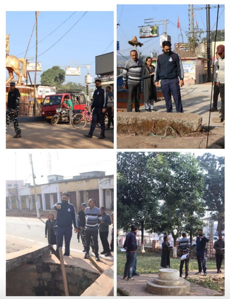 कलेक्टर रोहित व्यास ने नगर पालिका क्षेत्र जशपुर में साफ -‌सफाई की व्यवस्था निरंतर बनाए रखने और स्वीकृत विकास कार्यों को समयबद्ध तरीके से पूरा करने दिया निर्देश : साथ ही जयस्तंभ चौक का सौंदर्यीकरण कार्य जल्द पूरा करने दिया निर्देश