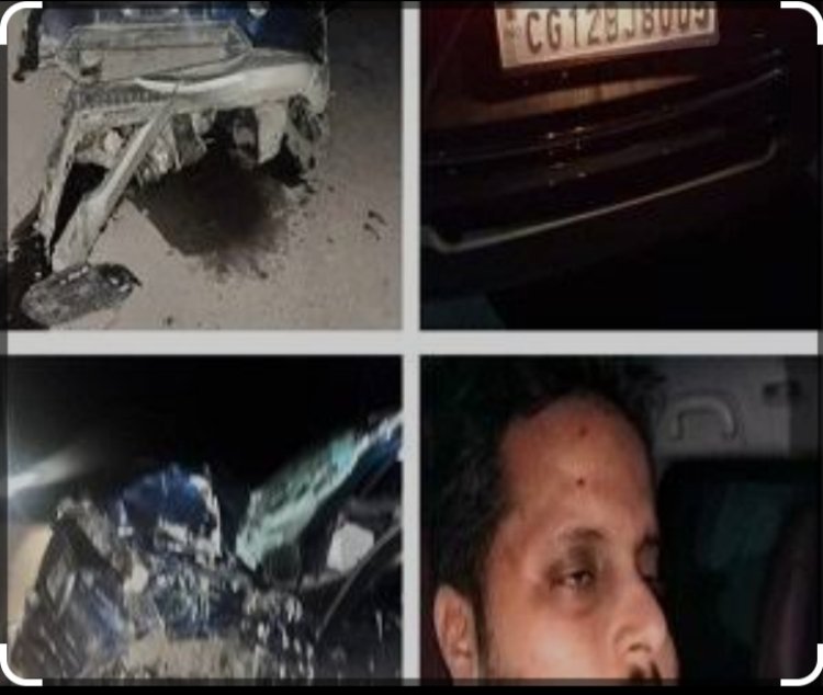 Chhattisgarh Road Accident : कोरबा-चांपा मार्ग में हुए हादसे में कार के उड़े परखच्चे...2 युवक घायल...पढ़ें पूरी खबर