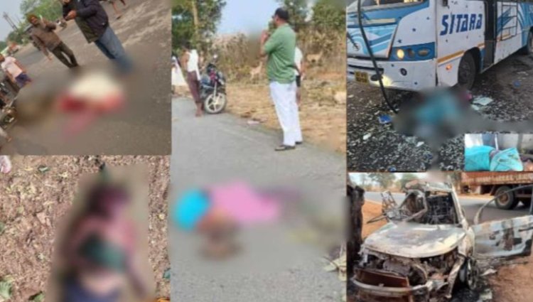 CG Road Accident : रायगढ़ से जशपुर आ रही 30 यात्रियों से भरी बस हुई हादसे का शिकार...इधर तेज रफ्तार ट्रक ने बाइक सवार दंपत्ति को रौंदा...6 लोगों की मौत...पढ़ें पूरी खबर