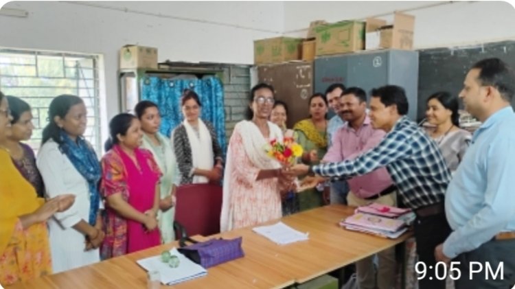 शासकीय उच्चतर माध्यमिक विद्यालय पतराटोली,विकास खंड जशपुर मे नए प्राचार्य का आत्मीय स्वागत
