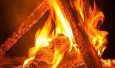 CG : ठंड से बचने के लिए लगाए गए अलाव की चपेट में आने से बुजुर्ग की मौत