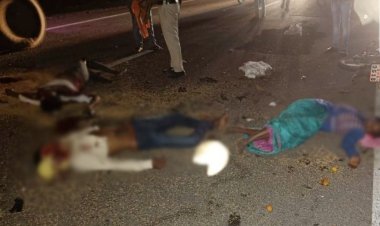 भीषण सड़क हादसा: नेशनल हाईवे पर दो बाइकों की आमने-सामने टक्कर में  एक की मौत, एक महिला गंभीर रूप से घायल…