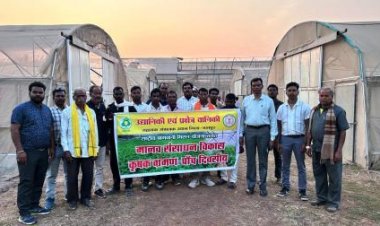 जिले के कृषकों ने किया रायपुर में आधुनिक उद्यानिकी तकनीकों का अवलोकन