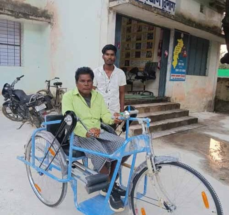 सरकार की संवेदनशील पहल से दिव्यांगजनों को तत्काल मिल रही ट्रायसायकल व बैसाखी
