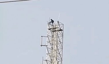 कोरबा में 200 फीट ऊंचे मोबाइल टावर पर पति का हाई-वोल्टेज ड्रामा