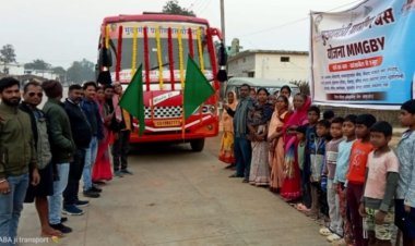 *मुख्यमंत्री ग्रामीण बस सेवा का हुआ शुभारंभ, ग्रामीण क्षेत्र रनपुर - दोकड़ा - कांसाबेल - पत्थलगांव रूट पर चलेगी बस सेवा,राहगीरों को मिली बड़ी राहत, दिव्यांग एवं वरिष्ठ नागरिक को मिलेगी यात्रा मे छुट*