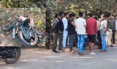 BREAKING : तेज रफ्तार हाइवा की टक्कर से बाइक सवार युवक – युवती की मौत, एक युवती की हालत गंभीर