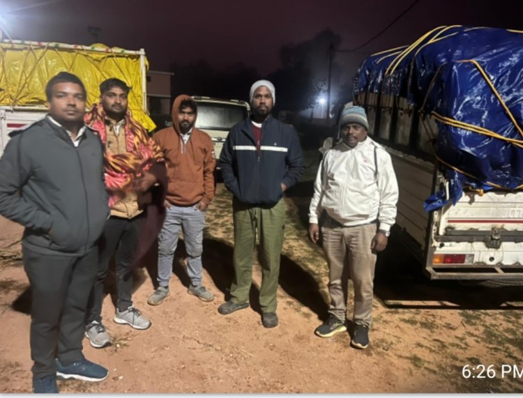 *अवैध धान परिवहन पर प्रशासन की बड़ी कार्यवाही,,उड़नदस्ता दल ने 4 पिकप वाहन एवं 385 बोरी धान जब्त किये*