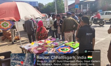 2 पतंग दुकानो पर 10 हजार जुर्माना, आमापारा में चाइनीज मांझा मिलने पर किया जप्त