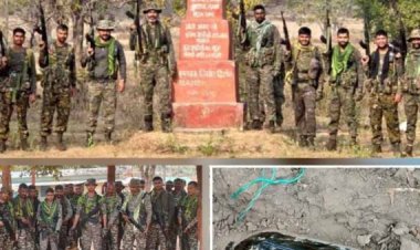 नक्सलियों द्वारा लगाये गये आईईडी व विस्फोटक सामग्री बरामद, नक्सल स्मारक ध्वस्त