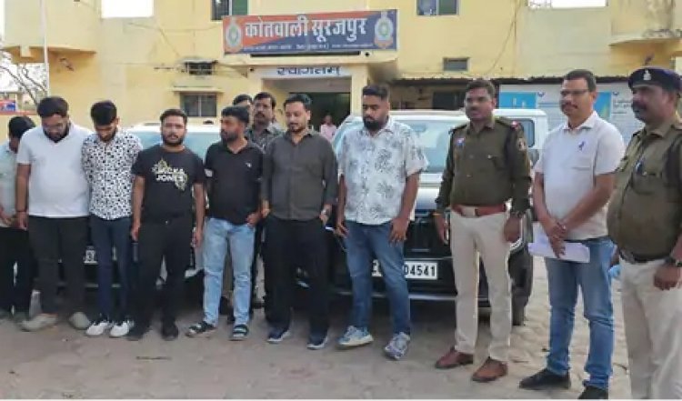 बर्थडे सेलिब्रेशन में सड़क जाम, 7 रईसजादों का पुलिस ने निकाला जुलूस