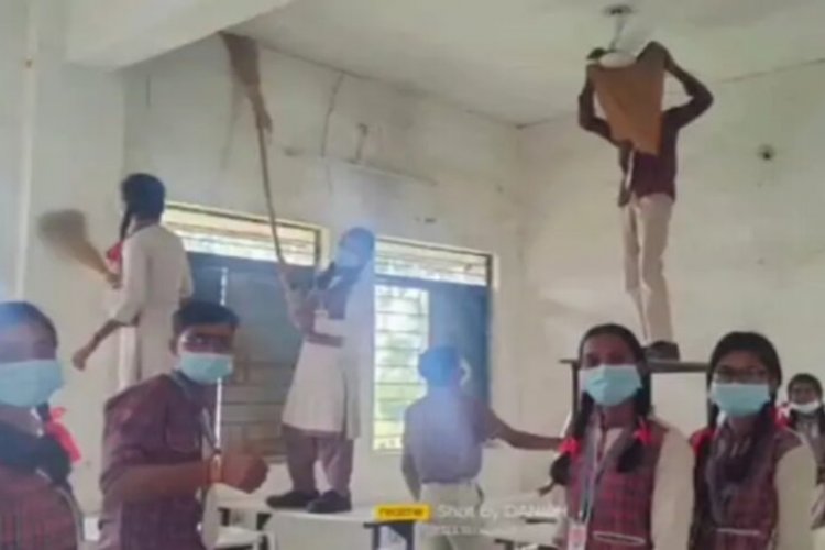 मुख्यमंत्री DAV स्कूल में RTE छात्रों से कराई मजदूरी: स्टूडेंट बोले– प्रिंसिपल जबरन काम करवाती है, कहती है फ्री में पढ़ते हो, ये तुम्हारा हक है