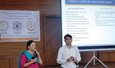 छत्तीसगढ़ प्रशासन अकादमी रायपुर में मिशन कर्मयोगी के तहत संस्थागत क्षमता निर्माण कार्यशाला आयोजित