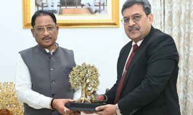 मुख्यमंत्री साय से आईओसीएल के मुख्य महाप्रबंधक ने की सौजन्य मुलाकात