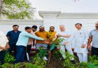 भाजपा प्रदेश कार्यालय  में विश्व पर्यावरण दिवस पर हुआ पौधरोपण