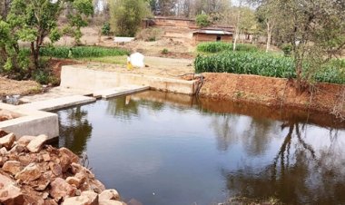 जल संरक्षण से चन्द्रगढ़ का चेक डेम बना किसानों की खुशहाली का आधार