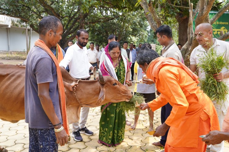 “बगिया में बिखरी हरेली की हरियाली, कौशल्या साय ने की पूजा-अर्चना,प्रदेश की सुख-समृद्धि और किसानों की खुशहाली की मांगी दुआ”