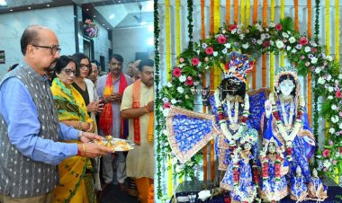 राज्यपाल ने कृष्ण जन्माष्टमी पर बांके बिहारी मंदिर में की पूजा-अर्चना