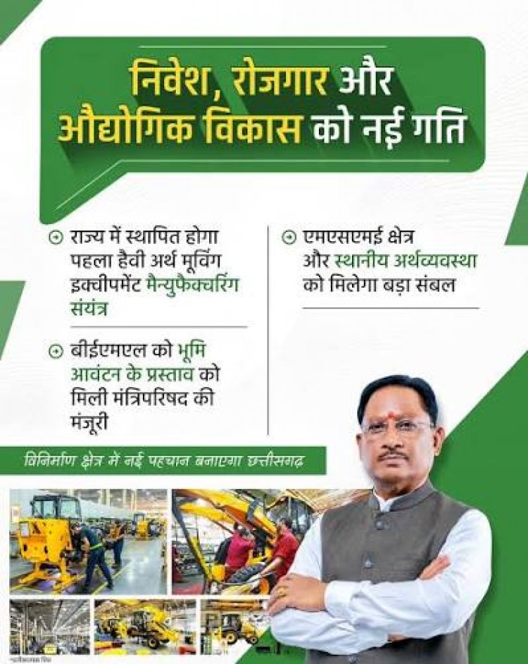खनिजों की धरती से हाईटेक हब तक,नई औद्योगिक उड़ान भर रहा छत्तीसगढ़ : 8 लाख करोड़ के निवेश से बदलेगा छत्तीसगढ़ का औद्योगिक चेहरा,हाईटेक इंडस्ट्री पर बड़ा दांव