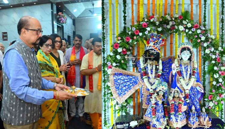 राज्यपाल ने कृष्ण जन्माष्टमी पर बांके बिहारी मंदिर में की पूजा-अर्चना