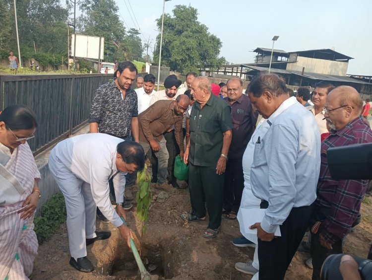 गांधी जयंती पर औद्योगिक क्षेत्र कोरबा में लगाए गए लगभग 100 पौधे,श्रम मंत्री लखनलाल देवांगन ने पौधे रोपकर दिया पर्यावरण संरक्षण का संदेश